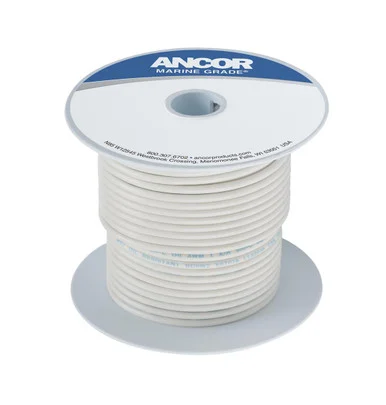 Ancor 18067016 White 8 Awg Tinned Copper Wire - 100'