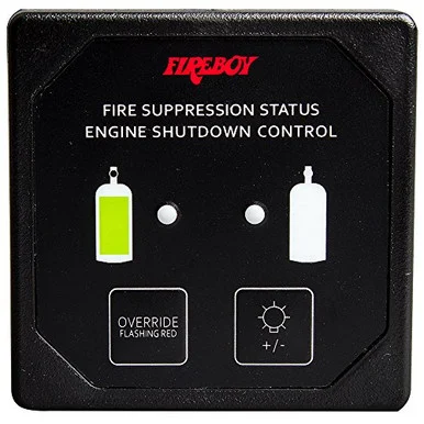 Xintex / Fireboy 18511495 Xintex Deluxe Helm Display W/membrane Switch, Remote Horn & Leds F/engine Shutdown System - Black Bezel Display