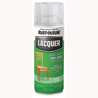 Rustoleum 1906830 Specialty Lacquer Spray Paint, Gloss Clear, 12 Oz Aerosol Can, 6/carton