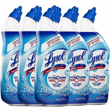Reckitt Benckiser 19200-98011 Toilet Bowl Cleaner With Hydrogen Peroxide, Cool Spring Breeze, 24 Oz, 9/carton