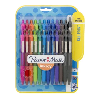 Sanford 1951398 Inkjoy 300 Rt Ballpoint Pen, Retractable, Medium 1 Mm, Assorted Ink And Barrel Colors, 24/set