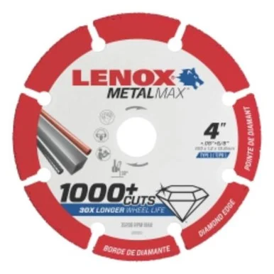 Irwin Industrial 1972918 3" X 3/8" Lenox Metal Max Die Grinder Diamond Cutoff Wheel