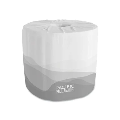 Georgia Pacific 19885 Pacific Blue Basic Embossed Bathroom Tissue, Septic Safe, 2-ply, White, 550/roll, 80 Rolls/carton