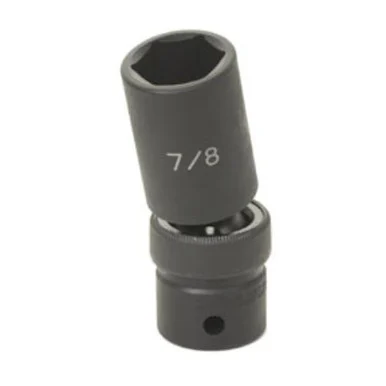 Grey Pneumatic 2038UD 1/2" Drive X 1-3/16" Deep Universal Socket 6 Point - Black