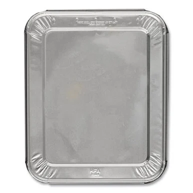 Handi Foil 204930100FC Half Steam Table Pan Lids, Full Curl, 11.16 X 0.62 X 12.75, 100/carton