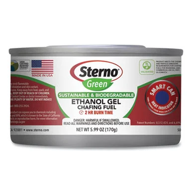 sterno 20612 Ethanol Gel Chafing Fuel Can, 170 G, 72/carton