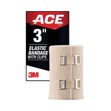 3m 207314 Elastic Bandage With E-z Clips, 3 X 64