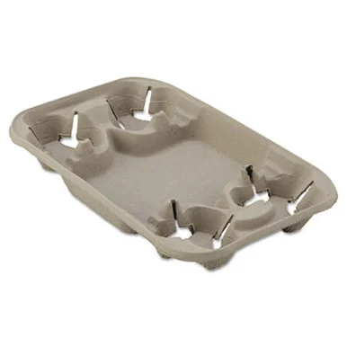 Huhtamaki 20969CT Strongholder Molded Fiber Cup/food Tray, 8-22oz, Four Cups, 250/carton