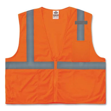 Ergodyne 21043 Glowear 8210z Class 2 Economy Mesh Vest, Polyester, Orange, Small/medium
