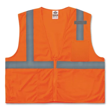 Ergodyne 21049 Glowear 8210z Class 2 Economy Mesh Vest, Polyester, Orange, 4x-large/5x-large