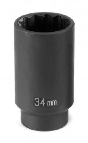 Grey Pneumatic 1/2"DRX29MMDP12PT 1/2" Drive 12 Point Deep Metric Impact Socket 29mm 2129MD