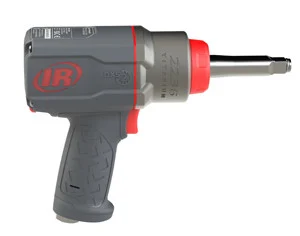 Ingersoll Rand 2236QTIMAX-2 Dxs2 1/2 Inch Air Impact Wrench, 2 Inch Extended Anvil, Quiet, 1500 Ft-lb Torque, Titanium Hammercase, Friction Ring Retainer, Pistol Grip