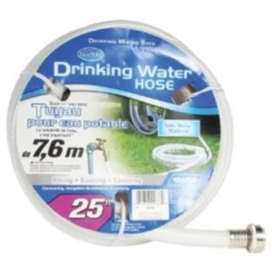 Camco 25ft TastePURE Drinking Water Hose - Lead and BPA Free- Reinforced for Maximum Kink Resistance 1/2Inner Diameter (22733) - White