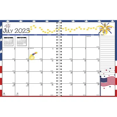 House Of Doolittle 239508 Recycled Academic Year Illustrated Monthly Planner, 10 X 7, Light Blue Cover, 12-month (july To June): 2024 To 2025