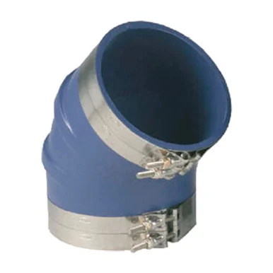Trident Marine 240V80000-S/S 8" Id 45-degree Blue Silicone Molded Wet Exhaust Elbow W/4 T-bolt Clamps 240V80000S/S