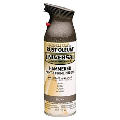Rustoleum 245218 Universal Premium Spray Paint, Hammer Brown, 12 Oz Aerosol Can, 6/carton