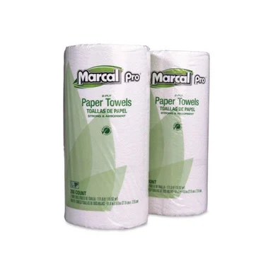 Marcal 250HC 100% Premium Recycled Kitchen Roll Towels, 2-ply, 11 X 8.8, White, 12 Rolls/carton
