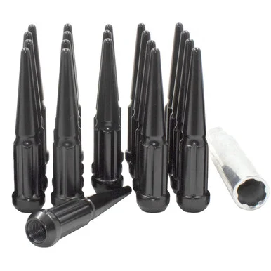 Revolution 251548BLK Spike Spline Lug Nuts M14x1.5 - 20 Pack - Black