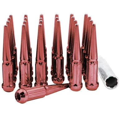 Revolution 251648R Spike Spline Lug Nuts M14x1.5 - 24 Pack - Red