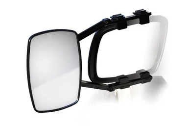 Camco Clamp-On Towing Mirror - Securely Clamps onto Your Vehicle's Mirror to Increase Visibility While Towing (25650) - Black 25650_68