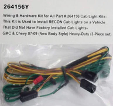 Recon 264156Y Cab Light Wiring Harness