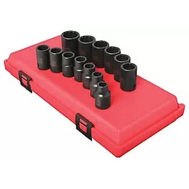 Sunex 2679A 1/2 In Dr. Metric 12-point Impact Socket Set