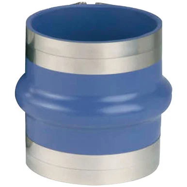 Trident Marine 270V6000-S/S 6" Id Blue Silicone Molded Wet Exhaust Hump W/4 T-bolt Clamp 270V6000S/S