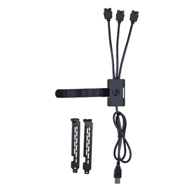 Lian Li PWU2TPAB USB 2.0 1-to-3 Port Hub Black