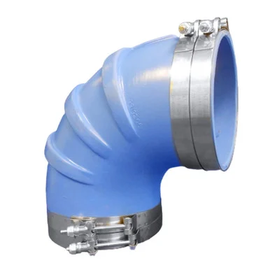 Trident Marine 290V4000-S/S 4" Id 90-degree Blue Silicone Molded Wet Exhaust Elbow W/4 T-bolt Clamps 290V4000S/S