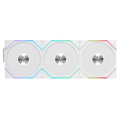 Lian Li 12RTL1W3W Wireless 120mm ARGB Case Fans Reverse Blade Triple Pack White