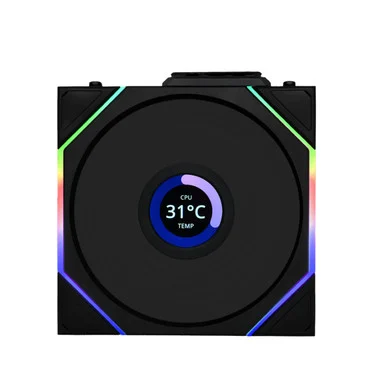 Lian Li 12TLLCD1W1B Wireless 120mm ARGB Case Fan LCD Single Black