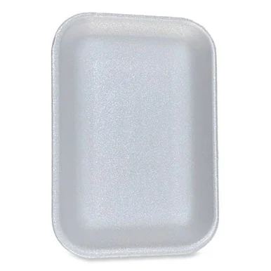 General Supply 2WH Meat Trays, #2. 8.5 X 6.03 X 1.11, White, 500/carton