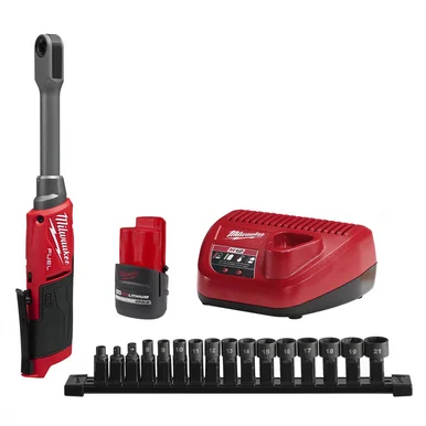 Milwaukee Electric Tools 3050-21 Milwaukee Tool M12 Fuel Insider Extended Reach Box Ratchet Kit