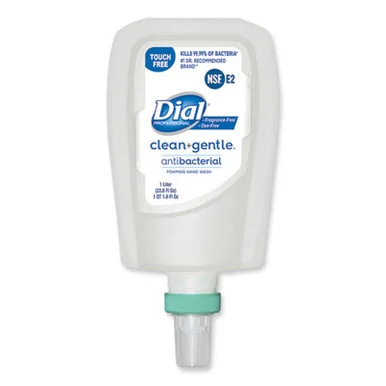 Dial Professional 32106CT Clean+gentle Antibacterial Foaming Hand Wash Refill For Fit Touch Free Dispenser, Fragrance Free, 1 L, 3/carton