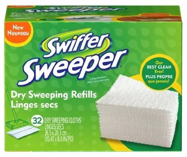 Swiffer Swiffer Sweeper Dry Cloths Refill - Cloth - 32 / Box - 6 / Carton - White (33407ct)