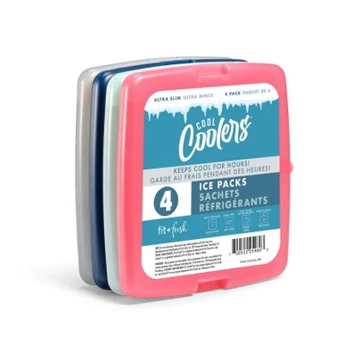 Cool Coolers 336HLJP Reusable Ice Pack - Multicolored - 4 Pack