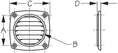 Sea Dog 3373161 ABS Hose Vent - Seadog