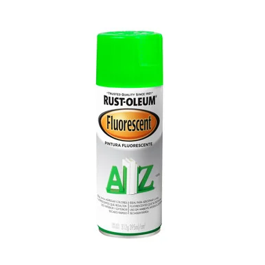 Rustoleum 342417 Specialty Fluorescent Spray Paint, Flat Fluorescent Green, 11 Oz Aerosol Can, 6/carton