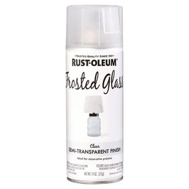 Rustoleum 342600 Specialty Frosted Glass Spray Paint, Matte Clear, 11 Oz Aerosol Can, 6/carton
