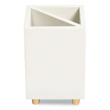 U Brands 3466U0312 Juliet Pencil Cup, 3"w X 3"d X 4"h, White