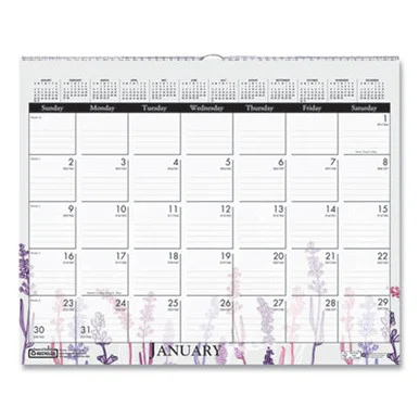 House Of Doolittle 3469 Recycled Wild Flower Wall Calendar, Wild Flowers Artwork, 15 X 12, White/multicolor Sheets, 12-month (jan To Dec): 2025