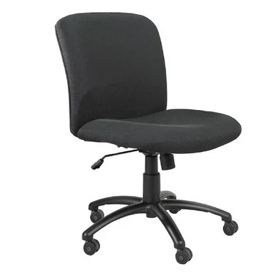 Safco Big & Tall Executive Mid-back Chair - Foam Black Seat, Polyester - Back - Black Frame (3491BL)