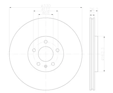 Hella 355123142 Disc Brake Rotor