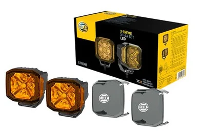 HELLA 358233921 X-Treme XT-4A LED Offroad Spotlight Amber Pair