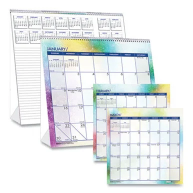 House Of Doolittle 3639 Recycled Cosmos Tent Calendar, Night Sky Artwork, 6 X 6, White/multicolor Sheets, 12-month (jan To Dec): 2025