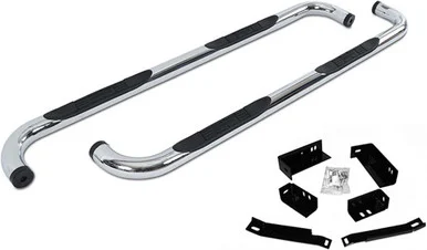 Big Country 372763 Round Classic Side Bars Mild Steel Chrome - big country truck accessories
