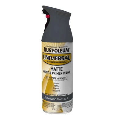 Rustoleum 376723 Universal Premium Spray Paint, Matte Slate Blue, 12 Oz Aerosol Can, 6/carton