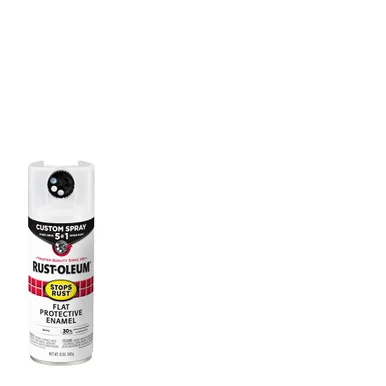 Rustoleum 376856EA Stops Rust 5-in-1 Spray Paint, Flat White, 12 Oz Aerosol Can