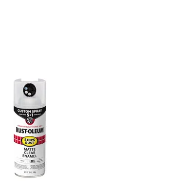 Rustoleum 376868 Stops Rust 5-in-1 Spray Paint, Matte Clear, 12 Oz Aerosol Can