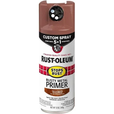Rustoleum 384755EA Stops Rust 5-in-1 Spray Paint, Rusty Metal, 12 Oz Aerosol Can